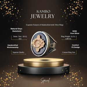 Yıldız ve Hilal Yüzüğü, Malcolm X Yüzüğü, Sterlin Gümüş İslami Erkek Yüzüğü - Görsel 2