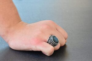 925 Ayar Gümüş Yüzükler - Doğal Agat Taşı (Moss Agate) - Görsel 7