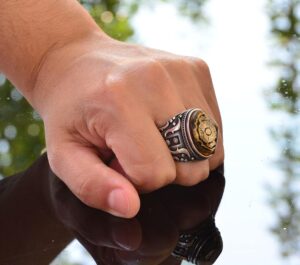 925 Ayar Gümüş İslami Yüzük, Hediye Olarak Müslümanlar İçin, Dini Takı, Özel Tasarım Yüzük - Görsel 7