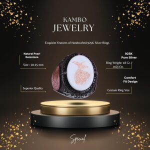 Desenli El Yapımı Yüzük - 925 Ayar Gümüş Erkek Yüzüğü - Davud Yıldızı Takısı (Semazen) - Görsel 2