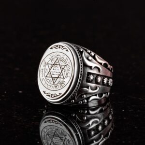 Davud Yıldızı ve İnanç Sembolü Yüzük, Davud Yıldızı Gümüş Yüzük, 925 Ayar Gümüş Yüzük - Görsel 5