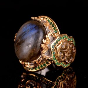 Gerçek Doğal Taş Yüzük, Erkekler İçin Şık Yüzük, El Yapımı Yüzük, Sultan Yüzüğü, 925 Ayar Gümüş Yüzük - Görsel 9