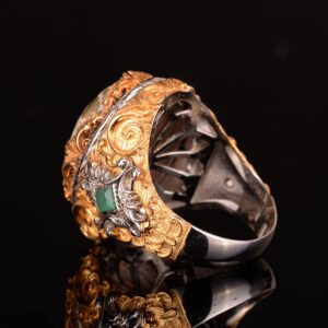 925 Ayar Gümüş Erkek Yüzük Doğal Arizona Turkuaz Taşı ile - Cesur ve Şık Tasarım, Günlük Kullanım ve Özel Günler İçin İdeal (Tarz-3) - Görsel 7