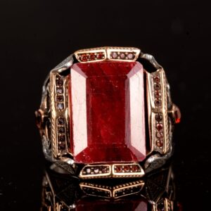 Gerçek Doğal Yakut Taşlı Yüzük, 925 Ayar Gümüş Yüzük - Görsel 2