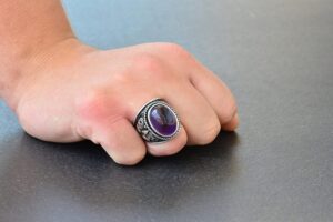 Zarif Taş Koleksiyonu: 925 Ayar Gümüş Yüzükler - Doğal Taş Seçimi (Ametist) - Görsel 7