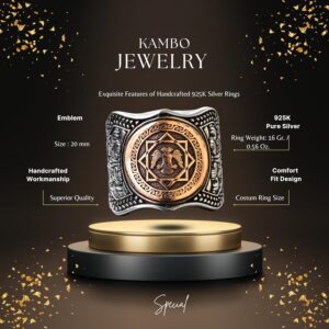 Çift Başlı Kartal Yüzüğü, Gümüş Kartal Yüzüğü, 925 Ayar Gümüş Erkek Yüzüğü, Büyük Yüzük - Görsel 2