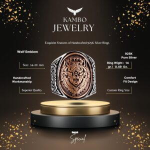 925 Ayar Gümüş Kurt Yüzüğü - Dayanıklı Tasarım ve Ayrıntılı Kurt Baş Detayı - Görsel 2
