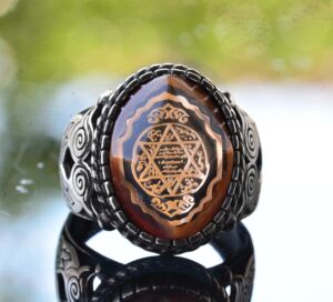 925 Ayar Katı Gümüş Yüzük, Süleyman Yüzüğü, Erkekler için Dini Takı, Baykuş Yüzüğü - Görsel 5