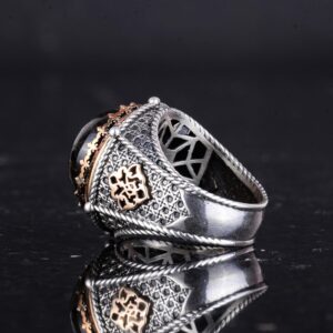 Gerçek Doğal Taş El Yapımı Yüzük - 925 Ayar Gümüş Yüzük (Labradorit) - Görsel 7