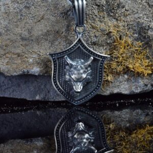 Gümüş Erkek Kurt Kolyesi, Kurt Kolye Ucu, Yırtıcı Kurt Takı - Görsel 2