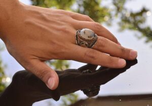 Gerçek Doğal Yemen Akik Taşı Yüzük, %925 Gümüş Osmanlı Yüzük, Etnik Tasarım Erkek Yüzük - Görsel 6