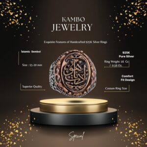 El Yapımı Erkekler İçin Dini Takı, 925 Ayar Gümüş Yüzük, Sembol Yüzük (Stil-5) - Görsel 2