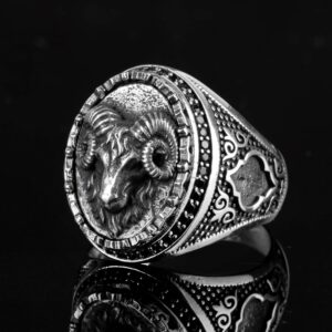 925 Ayar Gümüş Erkek Koç Yüzüğü - Cesur ve Görkemli Tasarım, Günlük Kullanım ve Özel Günler İçin İdeal - Görsel 6