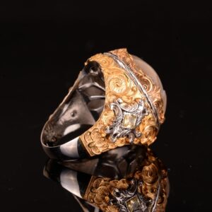 Sterling Gümüş Doğum Taşı Yüzükleri: Gerçek Kristal Druzy Kuvars Pembe, Lacivert, Kahverengi, Mavi, Sarı (Sarı) - Görsel 6