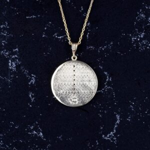 925 Ayar Gümüş Yoga Altın Kaplama Kolye - Çakra Takısı - Meditasyon Kolyesi - Kaygı Kolyesi - Şifa Kolyesi - Görsel 5