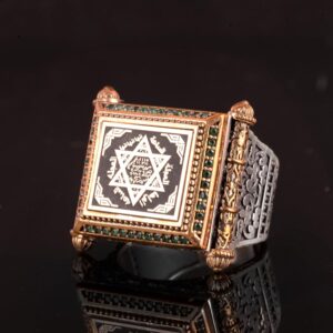 David Yıldız Yüzüğü, Süleyman Mühür Yüzüğü, Erkekler İçin Gümüş Yüzük - Görsel 4