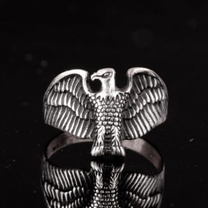 Gümüş Erkek Yüzüğü, Kartal Yüzüğü, Kuş Yüzüğü - Görsel 2