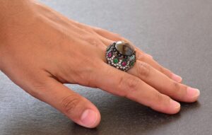 Doğal Yıldız Safir Taşlı Gümüş Erkek Yüzük, Sultan Yüzük - Görsel 8