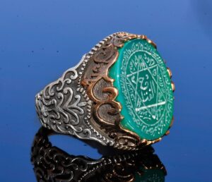 Sterling Gümüş Erkek Yüzük, Doğal Siyah Oniks Taşı, Kral Süleyman Mührü Yüzüğü, El Yapımı Takı (Jade) - Görsel 4