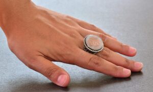 925 Ayar Gümüş Yüzük - Yüzük Erkek İslami - Semboller Yüzüğü - Görsel 8