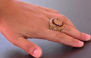 El Yapımı Yüzük - 925 Ayar Katı Gümüş Erkek Altın Kaplama Takı (Şahin) - Görsel 6