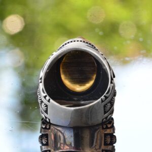 925 Ayar Gümüş İslami Yüzük, Hediye Olarak Müslümanlar İçin, Dini Takı, Özel Tasarım Yüzük - Görsel 5