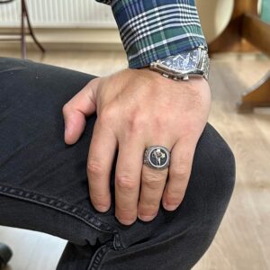 Haç Yüzük - Erkek 925 Ayar Gümüş Hristiyan Yüzüğü - İsa Yüzüğü - Görsel 3