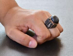 Doğal Star Ruby Taşlı Antik Yüzük - 925 Ayar Gümüş Unisex Yüzük - Görsel 7