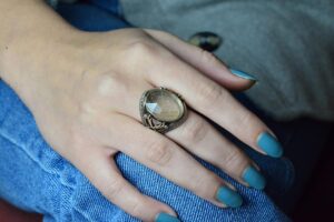 Gerçek Doğal Taş Erkek Yüzüğü, Kılıç Yüzüğü, 925 Ayar Gümüş Erkek Yüzüğü (Rutilatlı Kuvars) - Görsel 6