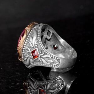 Gerçek Doğal Taş Yüzük - El Yapımı 925 Ayar Gümüş Yüzük - El Yapımı Yüzük (Yıldız Yakutu) - Görsel 7