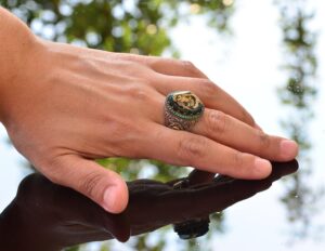 İki Başlı Kartal Yüzüğü, El Yapımı Kral Yüzüğü, 925 Ayar Katı Gümüş Hayvan Yüzüğü Erkekler İçin - Görsel 6