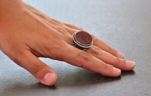 Davud Yıldızı Yüzük, Süleyman Mührü, Süleyman Yüzüğü, 925 Ayar Gümüş Erkek Yüzük, Gri - Görsel 6