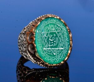 Sterling Gümüş Erkek Yüzük, Doğal Siyah Oniks Taşı, Kral Süleyman Mührü Yüzüğü, El Yapımı Takı (Jade) - Görsel 5