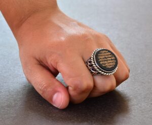 İslami Yüzük - Gümüş Erkek Yüzüğü - Görsel 7