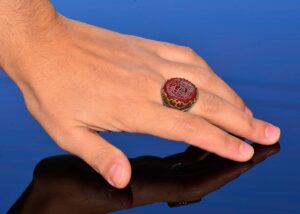 Sterling Gümüş Erkek Yüzük, Doğal Siyah Oniks Taşı, Kral Süleyman Mühürü Yüzüğü, El Yapımı Takı - Görsel 6