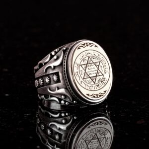 Davud Yıldızı ve İnanç Sembolü Yüzük, Davud Yıldızı Gümüş Yüzük, 925 Ayar Gümüş Yüzük - Görsel 4