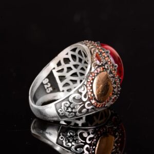 Gerçek Doğal Yıldız Yakut Taşı Yüzük, 925 Ayar Sterling Gümüş Yüzük, El Yapımı Yüzük - Görsel 7