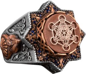 Metatron Sembol Yüzüğü, Kabbalah Yüzüğü, 925 Ayar Gümüş Yüzük - Görsel 1