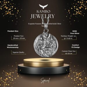 925 Ayar Gümüş Hayvan Kolye Ucu - Gümüş Kurt Kolye - Ayrıntılı Tasarım, Doğa İlhamlı Takı - Görsel 2