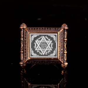 Kabbalah Yüzüğü, Davud'un Yıldızı Yüzüğü, Süleyman Mührü Yüzüğü, Erkek Sterlin Gümüş İslami Yüzük - Görsel 6