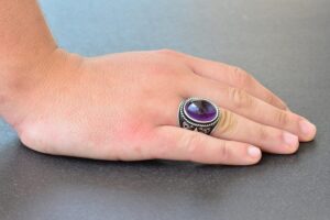 Zarif Taş Koleksiyonu: 925 Ayar Gümüş Yüzükler - Doğal Taş Seçimi (Ametist) - Görsel 6