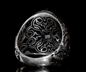 El Yapımı Sterlin Gümüş Erkek Yüzük | Doğal Turkuaz Taşı | Cesur ve Toprak Tonlarında Tasarım - Görsel 8