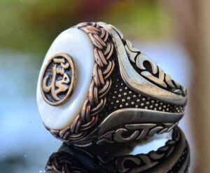 İslami Yüzük - Mohammed Yüzüğü - Gümüş Erkek Yüzüğü - Görsel 4