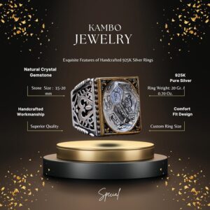 İslam Gümüş Erkek Yüzük - El Yapımı Müslüman Yüzük - Görsel 2