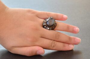 Gerçek Yıldız Yakutu Taşı, Antika Yüzük, 925 Ayar Gümüş Uniseks Yüzük - Görsel 6