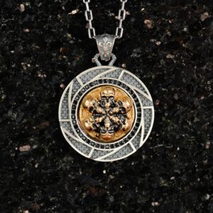 Erkekler için 925 Ayar Gümüş Kolye - Hayvan Temalı, Gotik Temalı Takı (Kafatası) - Görsel 2