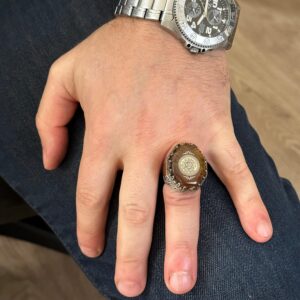 Süleyman Mührü Yüzüğü, Tılsım Yüzüğü, El Yapımı Yüzük, 925 Ayar Gümüş Erkek Yüzüğü - Görsel 3