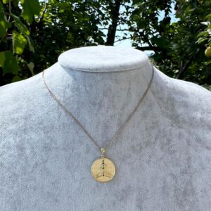 925 Ayar Gümüş Yoga Altın Kaplama Kolye - Çakra Takısı - Meditasyon Kolyesi - Kaygı Kolyesi - Şifa Kolyesi - Görsel 3