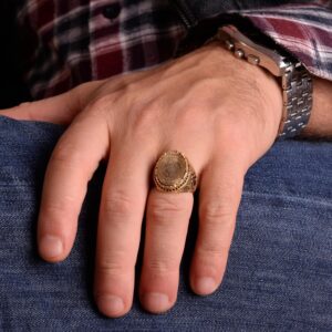 925 Ayar Gümüş Yüzük - Sembol Yüzükler - Erkek Yüzükleri (Davud Yıldızı) - Görsel 3