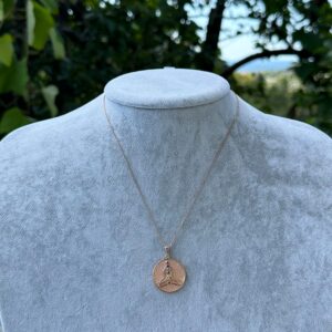 925 Ayar Gümüş Chakra Kolye, Rose Altın Kaplama Yoga Kolyesi, Meditasyon Takısı, Chakra - Görsel 3